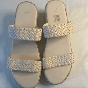 Women's Cream Braided Sandals